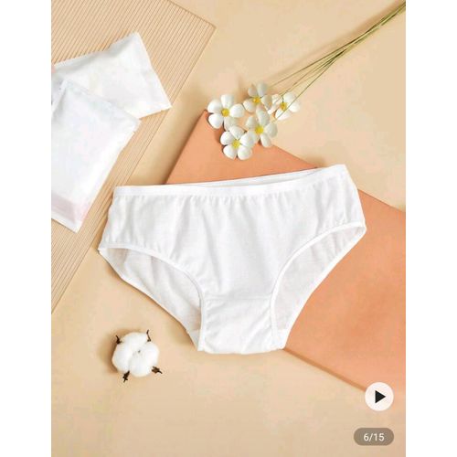 Lot de 06 Caleçons Blanc pour femme Coton grande taille