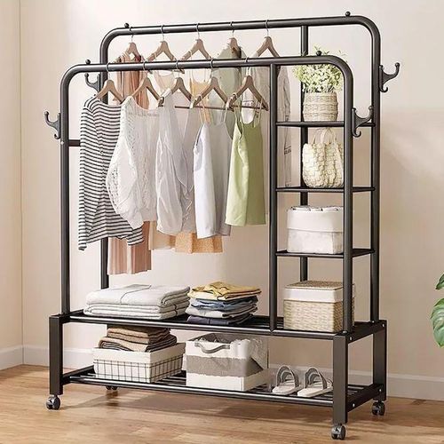 Étagère 3 en 1 Vêtements & Chaussures – Portant Métallique