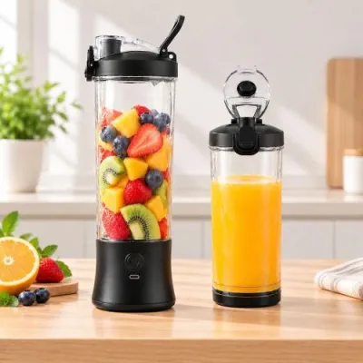 Mini Blender Portable KITCHA 150W – 600 ml, 3000 mAh et 10 Lames Inox